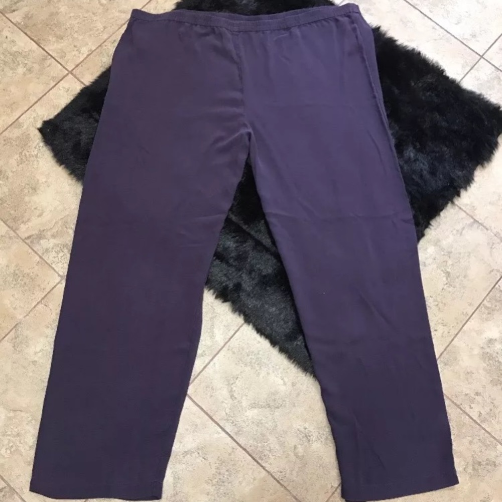 Women's Eileen Fisher Wide Leg 100% Silk Pants L